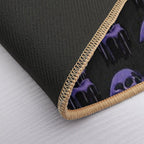 Purple Oblivion- Melting Skull Art  Non-Slip Bath Mat