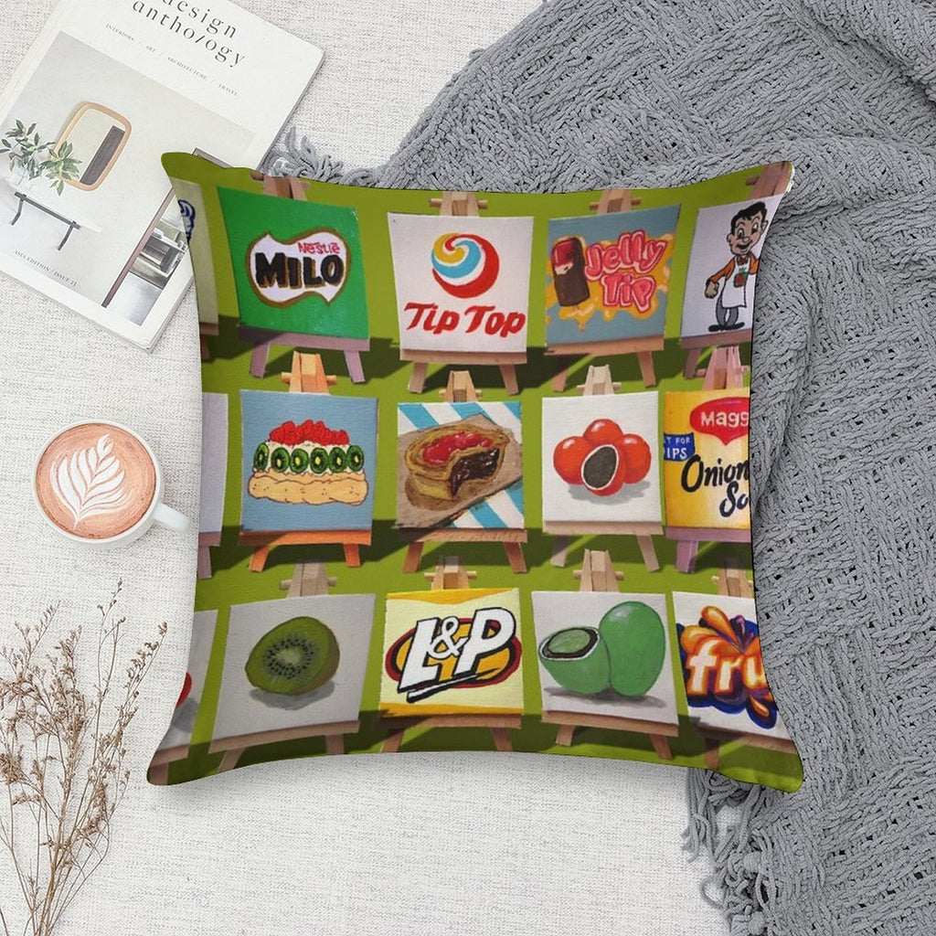 Kiwiana Food And Drink Icons Soft Ultra-Soft Texture Throw Pillow