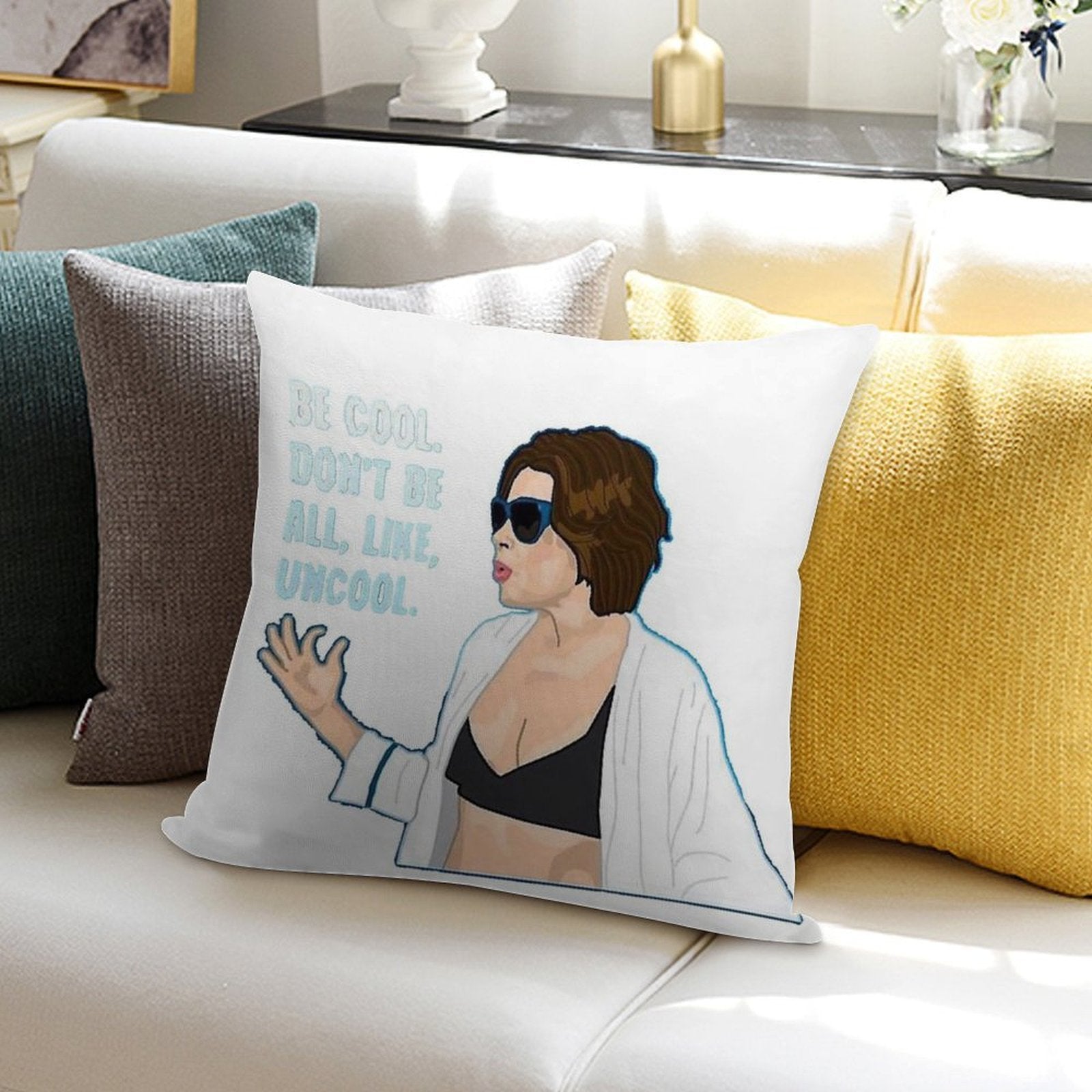 Don't Be All Uncool Soft Anti-Pilling Throw Pillow