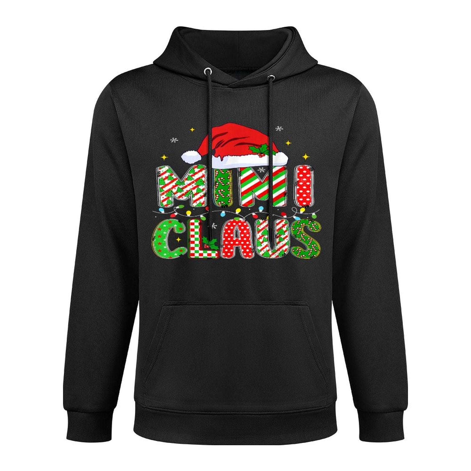 HUGvyn Christmas Mimi Claus Mom Women Family Matching Pajama Pilling-Resistant Hoodie