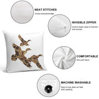 Camo Ducks Flying Soft Skin-Friendly Throw Pillow