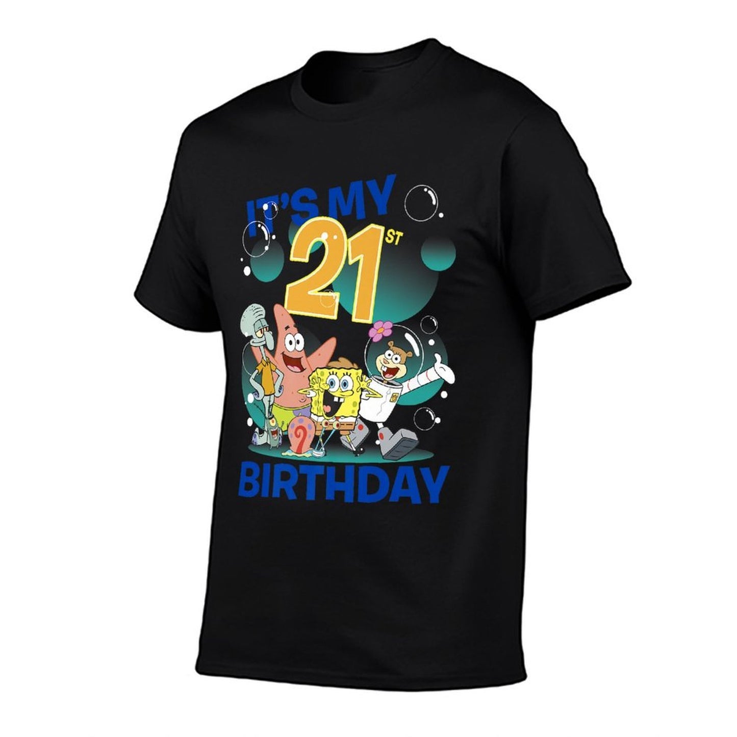 SpongeBob SquarePants It's My 21st Birthday Group Shot Premium  Tagless Design T-Shirt