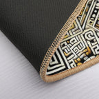 Labyrinth of Shipibo Cosmos  Easy Maintenance Bath Mat