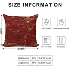 Aurelia- Red And Gold Metallic Soft Decorative Cover Throw Pillow