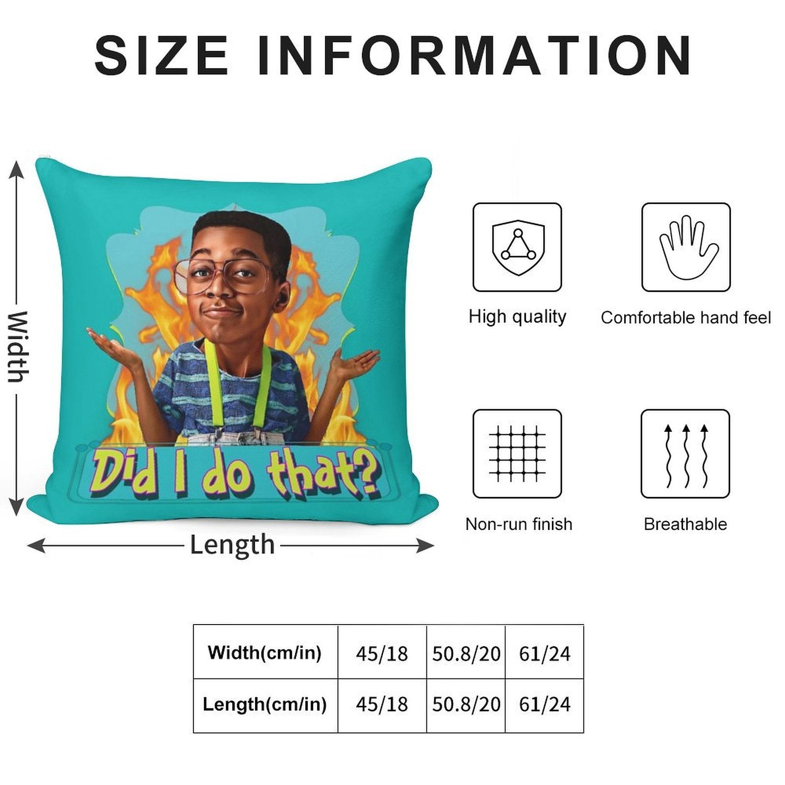 Steve Urkel- Did I Do That Soft Ultra-Soft Texture Throw Pillow