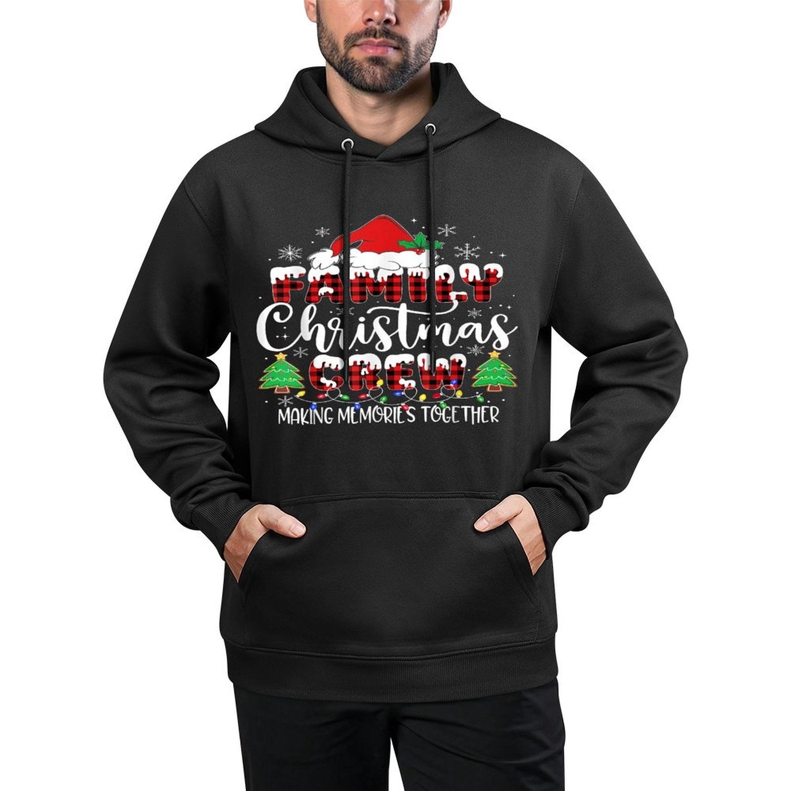Family Christmas Crew Making Memories Matching Pajamas Moisture-Wicking Hoodie