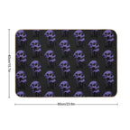 Purple Oblivion- Melting Skull Art  Non-Slip Bath Mat