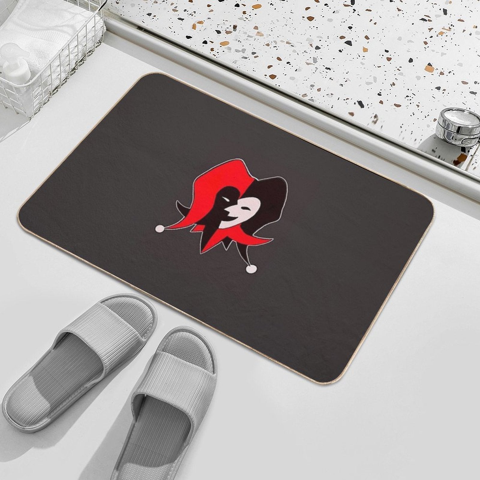 Laughing Jester  Repositionable Bath Mat