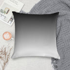 SHADES OF GREY - Minimalist Black to White Gradient Ombre Soft Skin-Friendly Throw Pillow