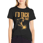 Best Welding Art For Men Women MIGTIG Welding Metal Welder  Ribbed Collar T-Shirt