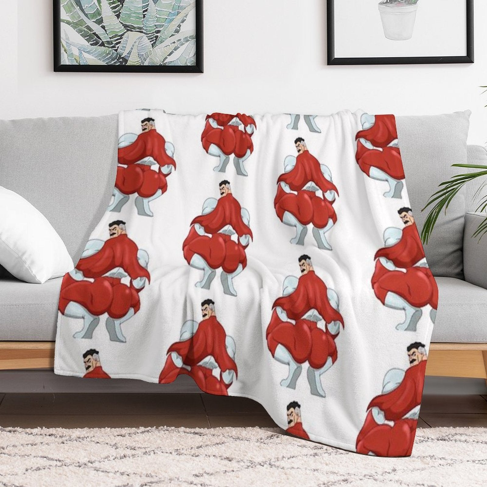 Invincible Think Mark Thicc Booty Omni Man Anti-pilling Throw Blanket