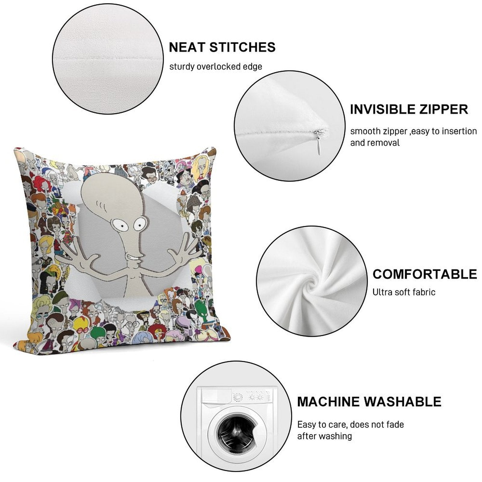 It's Me Roger! Soft Shrink-Resistant Throw Pillow
