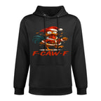 F-Caw-F Funny Chicken Humor Santa Rooster Christmas Lights Sweatshirt Durable Construction Hoodie