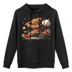 Christmas Gingerbread Man Sports Player Funny Baseball Xmas Machine Washable Hoodie