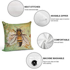 Honey Bee True Soft Hidden Zipper Throw Pillow