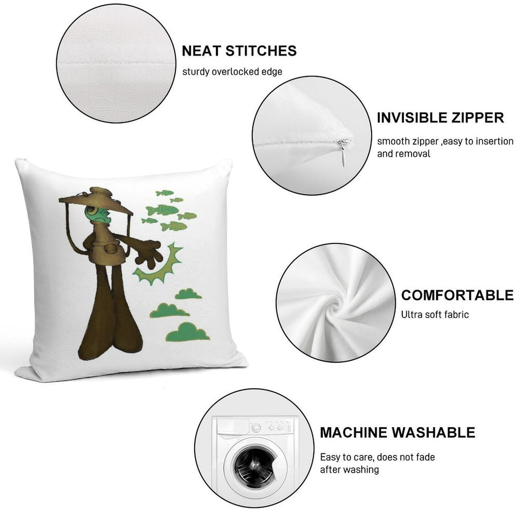 Airy Hfjone Again Soft Short Plush Fabric Throw Pillow