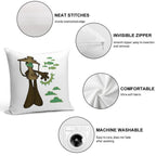 Airy Hfjone Again Soft Short Plush Fabric Throw Pillow