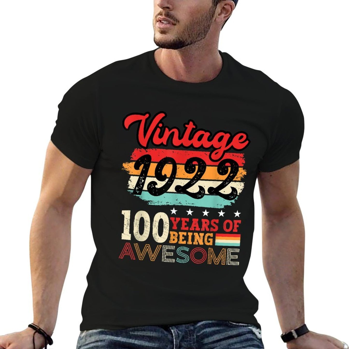 Vintage 1922 100th Birthday Legend BDay 100 Year Old  Slim-fit Cut T-Shirt
