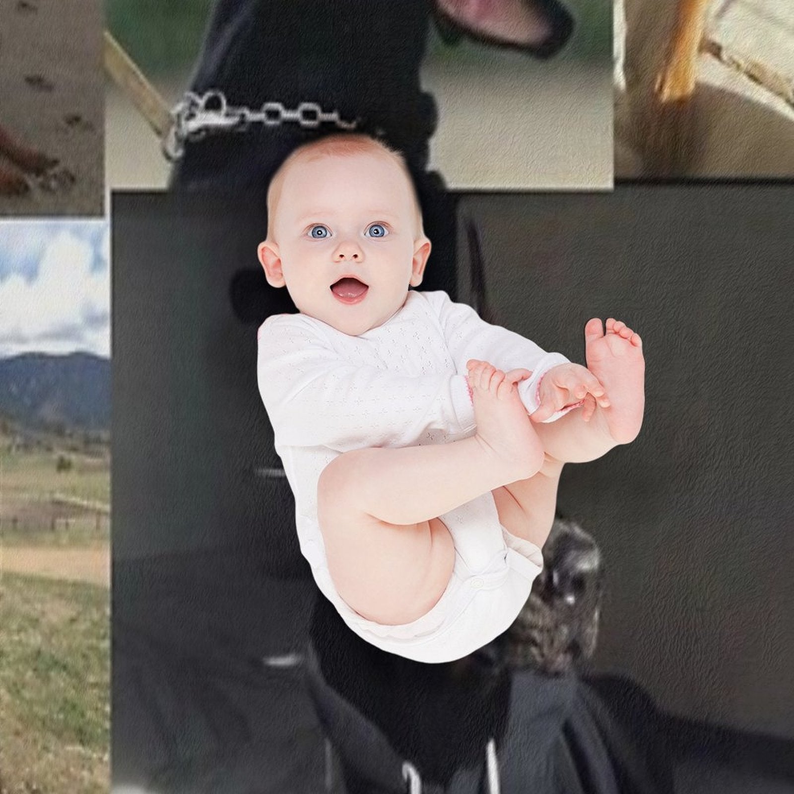 The Dobermann Collage Premium Throw Blanket