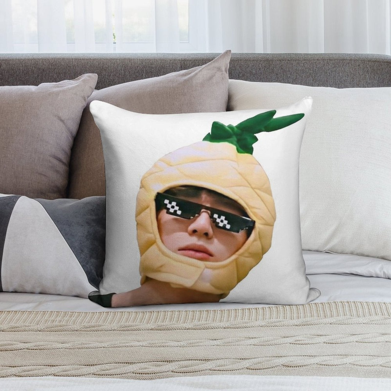 TXT Beomgyu [TXT VOL.Five] Soft Easy Maintenance Throw Pillow