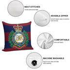 Royal Engineers Cap Badge Soft Hidden Zipper Throw Pillow