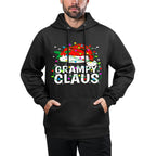Grampy Claus Christmas Lights Pajama Family Matching Durable Construction Hoodie