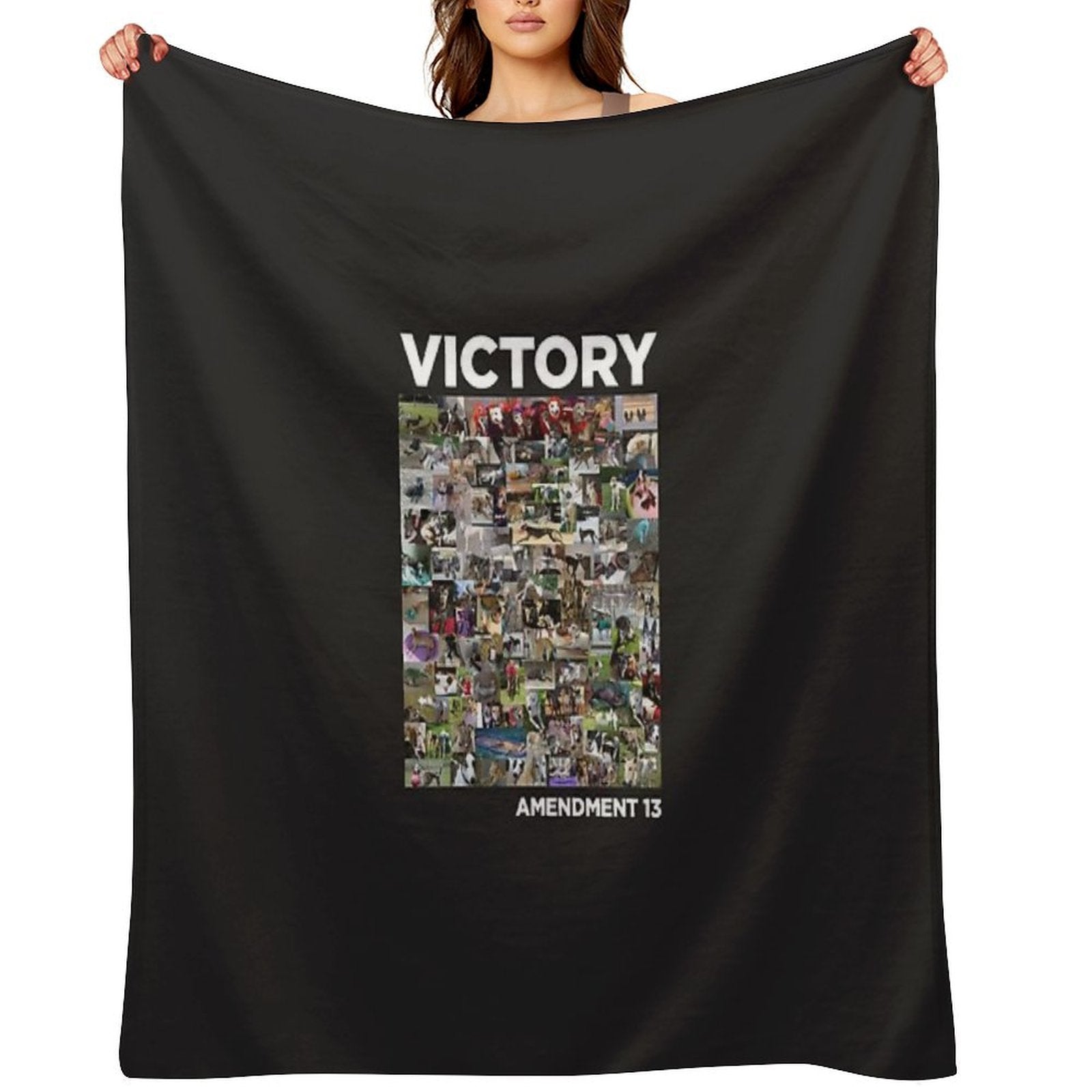 Victory - Amendment 13 in Color Essential T-Shirt Wrinkle-free Throw Blanket