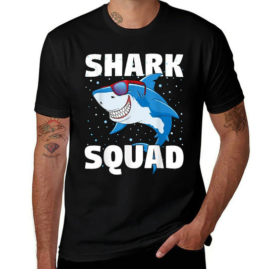 Shark Squad Boys Girls Shark Birthday Party  Easy-care T-Shirt