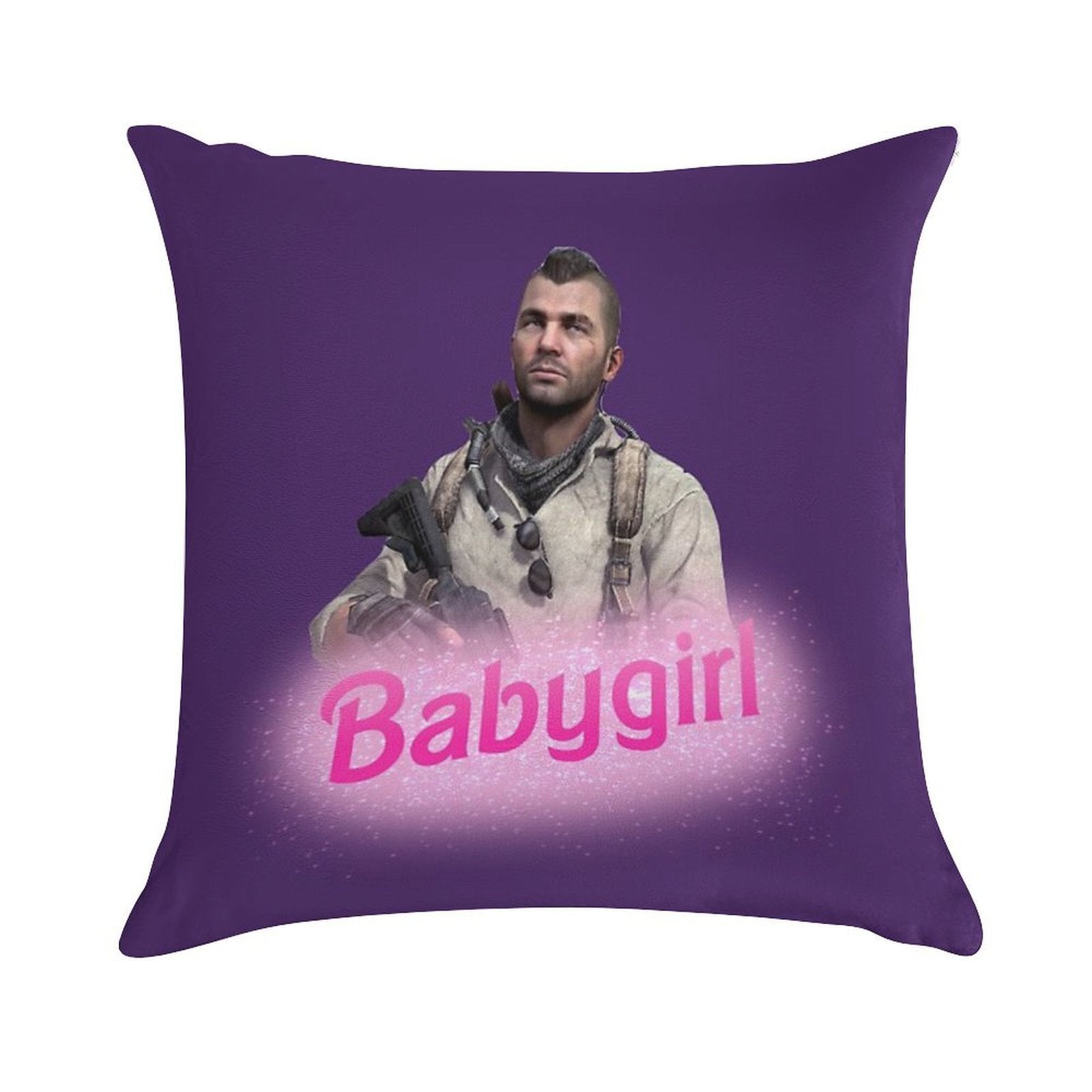 John Soap Mactavish Babygirl Soft Durable Construction Throw Pillow