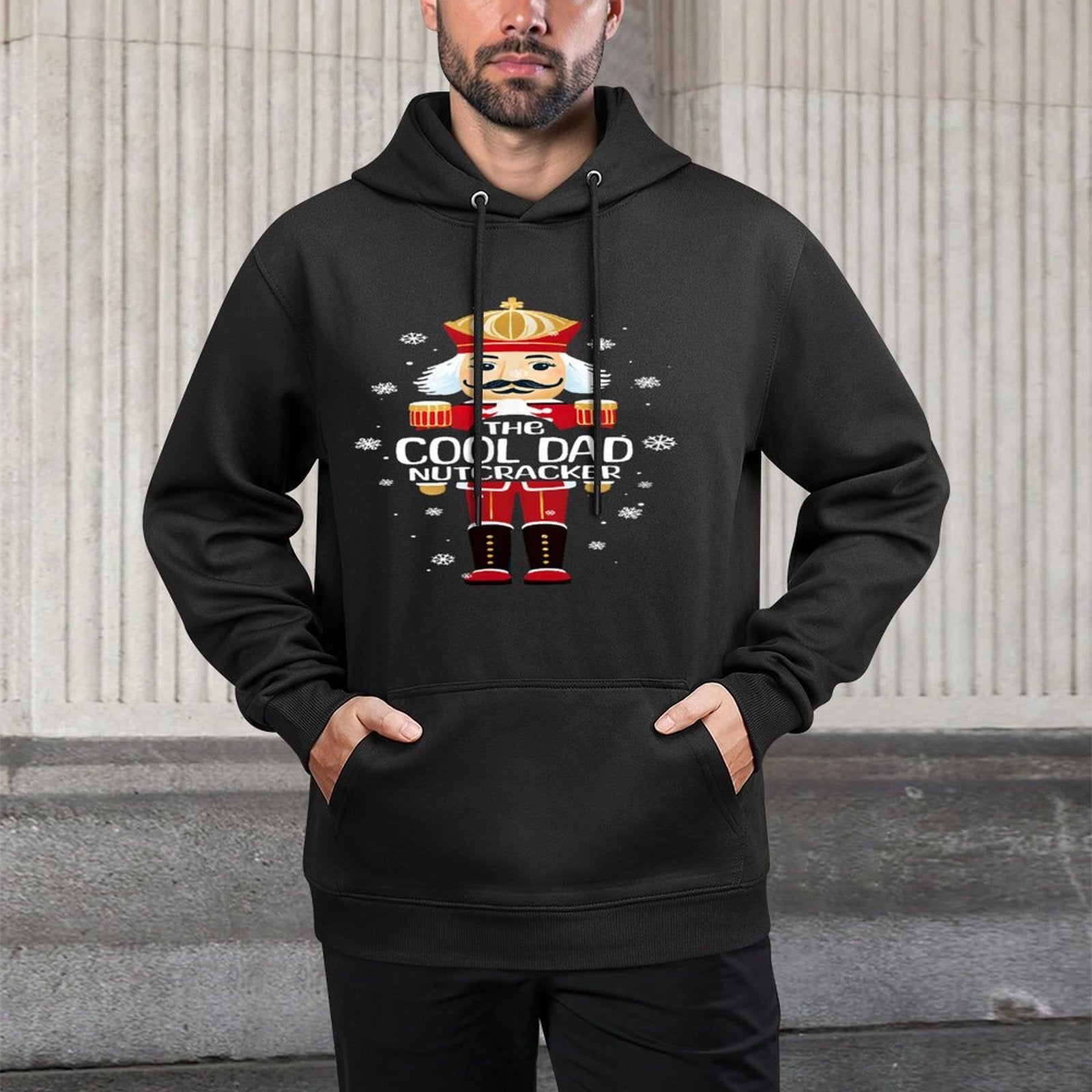 Cool Dad Nutcracker Funny Christmas Family Matching Pajama Easy Care Hoodie