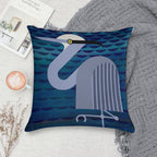 Heron Soft Decorative Cover Throw Pillow