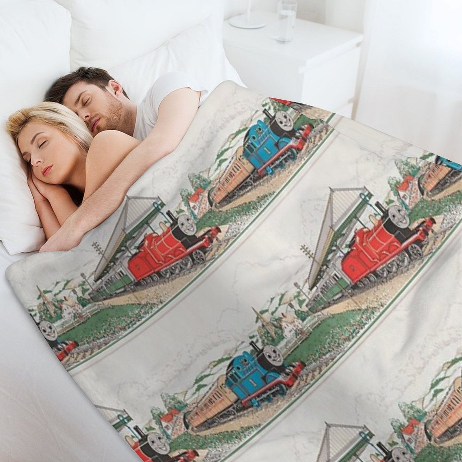 Vintage Thomas And James Seamless Pattern (Thomas The Tank Engine) Versatility Throw Blanket