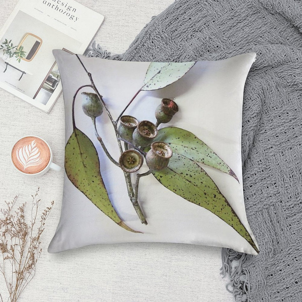 Marri Eucalypt Leaves And Nuts, Western Australia Soft Hidden Zipper Throw Pillow