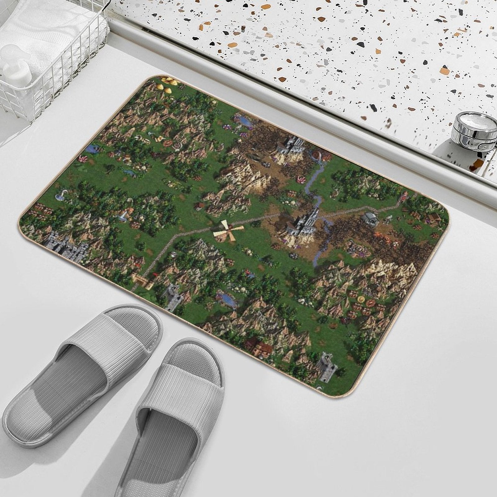 Heroes Of Might And Magic III Map  Non-Slip Bath Mat