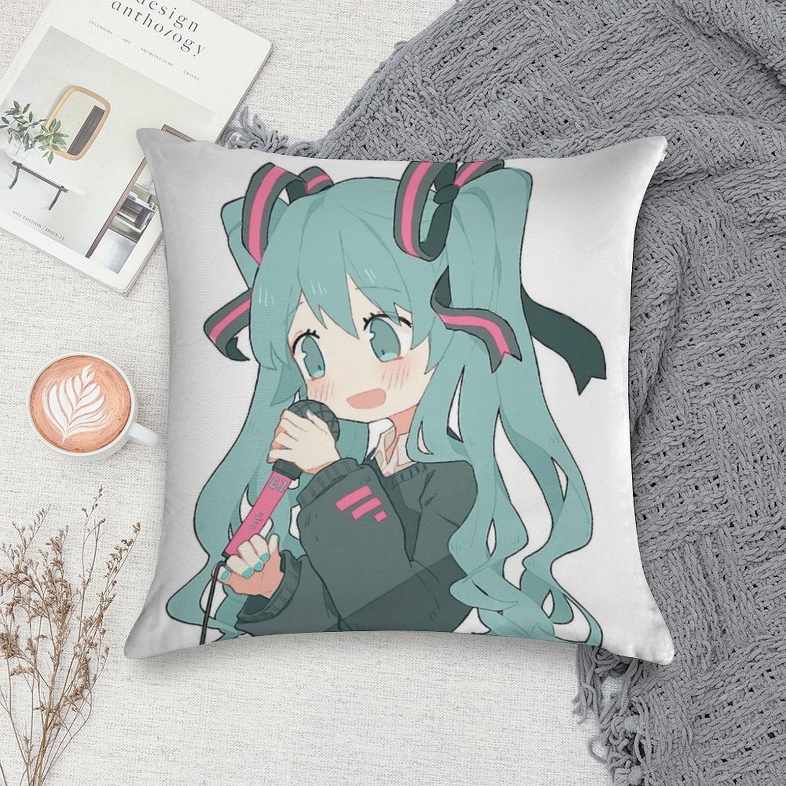 Hatsune Miku Soft Washable Throw Pillow