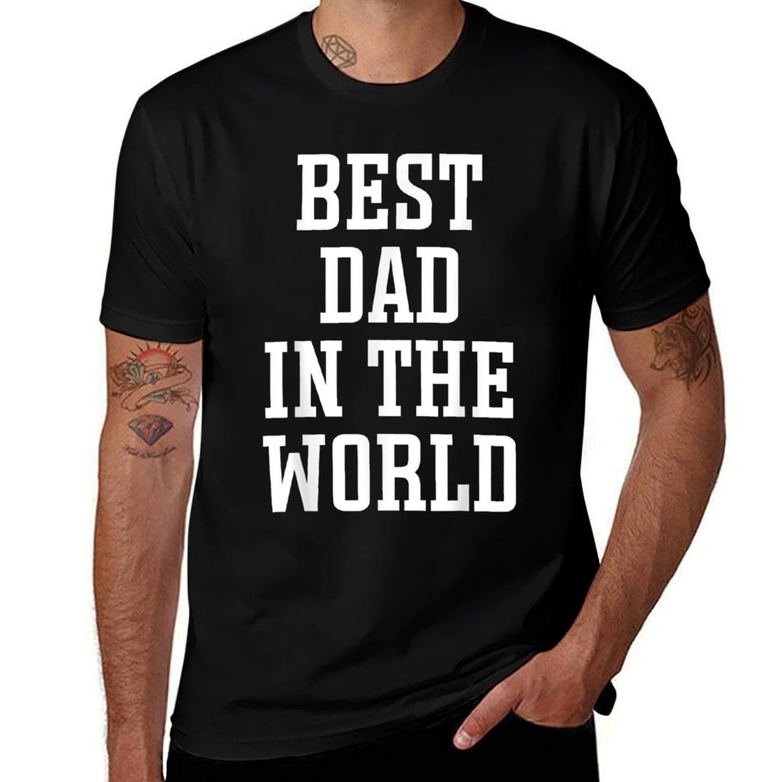 Best Dad in The World - Worlds Best Dad  Moisture-wicking T-Shirt