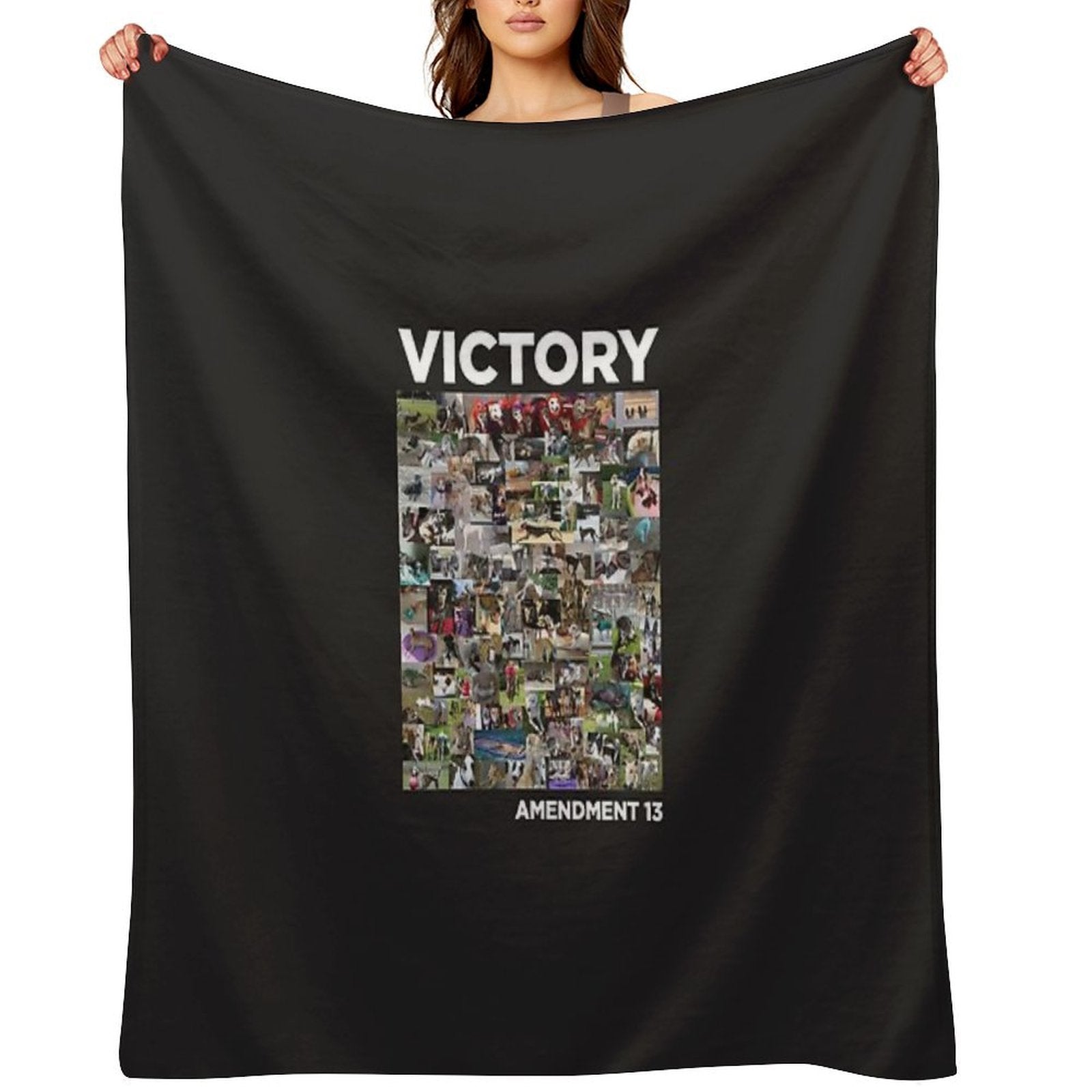 Victory - Amendment 13 in Color Essential T-Shirt Wrinkle-free Throw Blanket