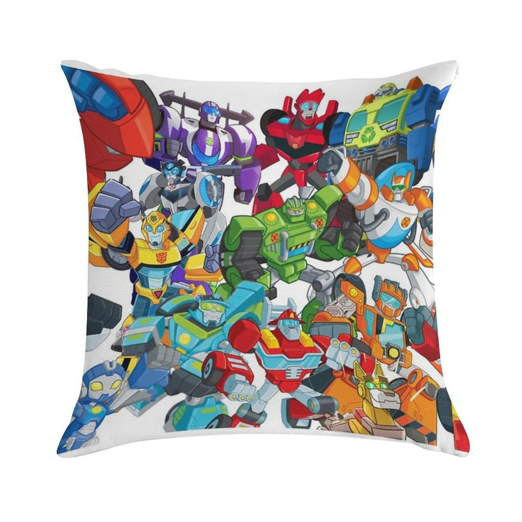 Transformers Rescue Bots Full Team Soft Washable Throw Pillow