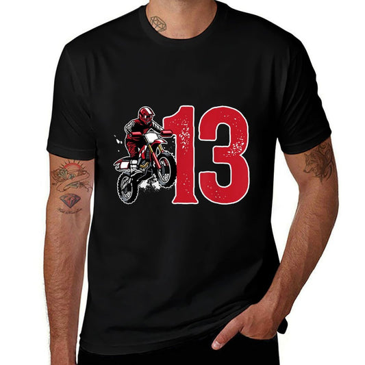 13th Dirt Bike Birthday Thirteen Year Old Dirt Biker  Classic T-Shirt