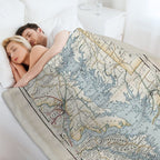 Vintage Map of The Chesapeake Bay Versatility Throw Blanket