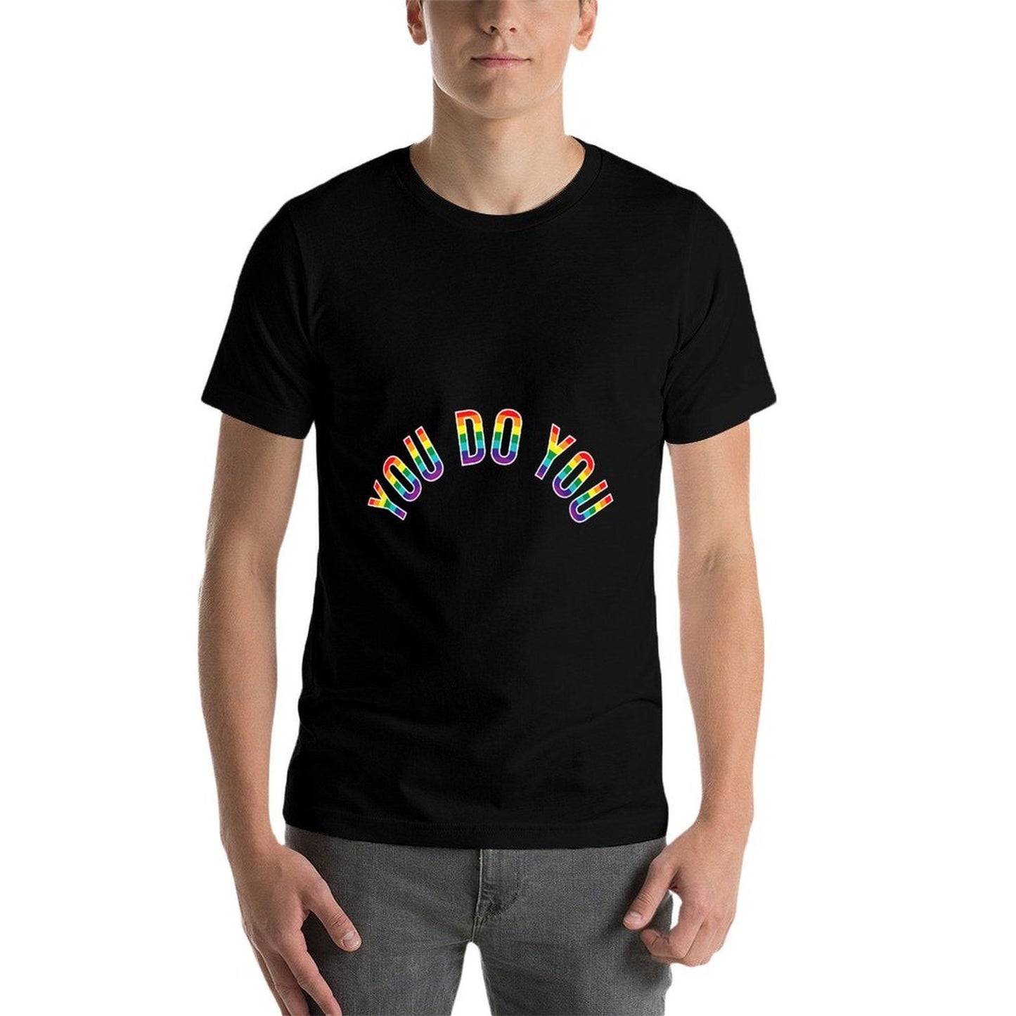 You Do You Rainbow Stripes Gay Pride Ally  Lightweight T-Shirt