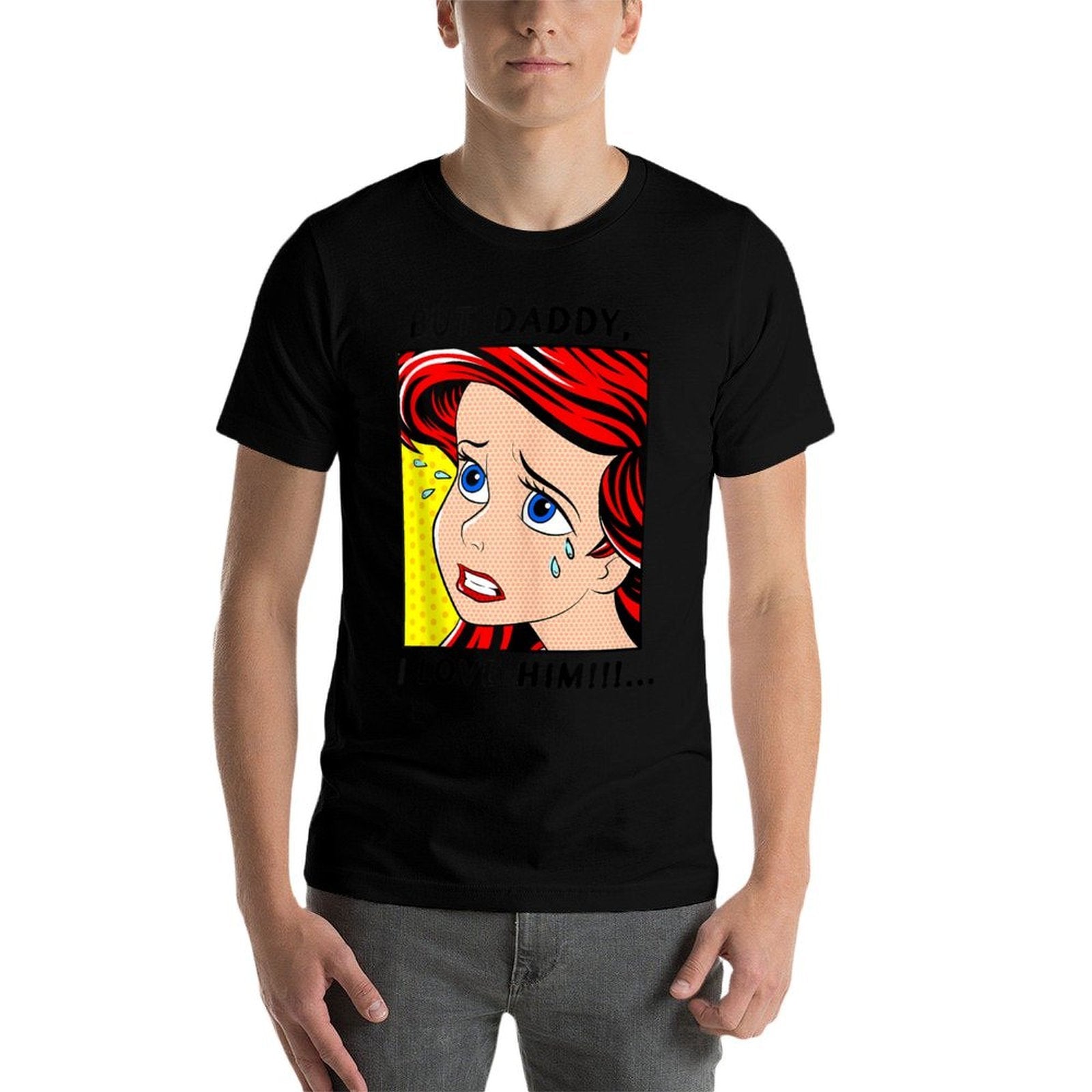 Disney The Little Mermaid Ariel But Daddy I Love Him Comic  Breathable T-Shirt