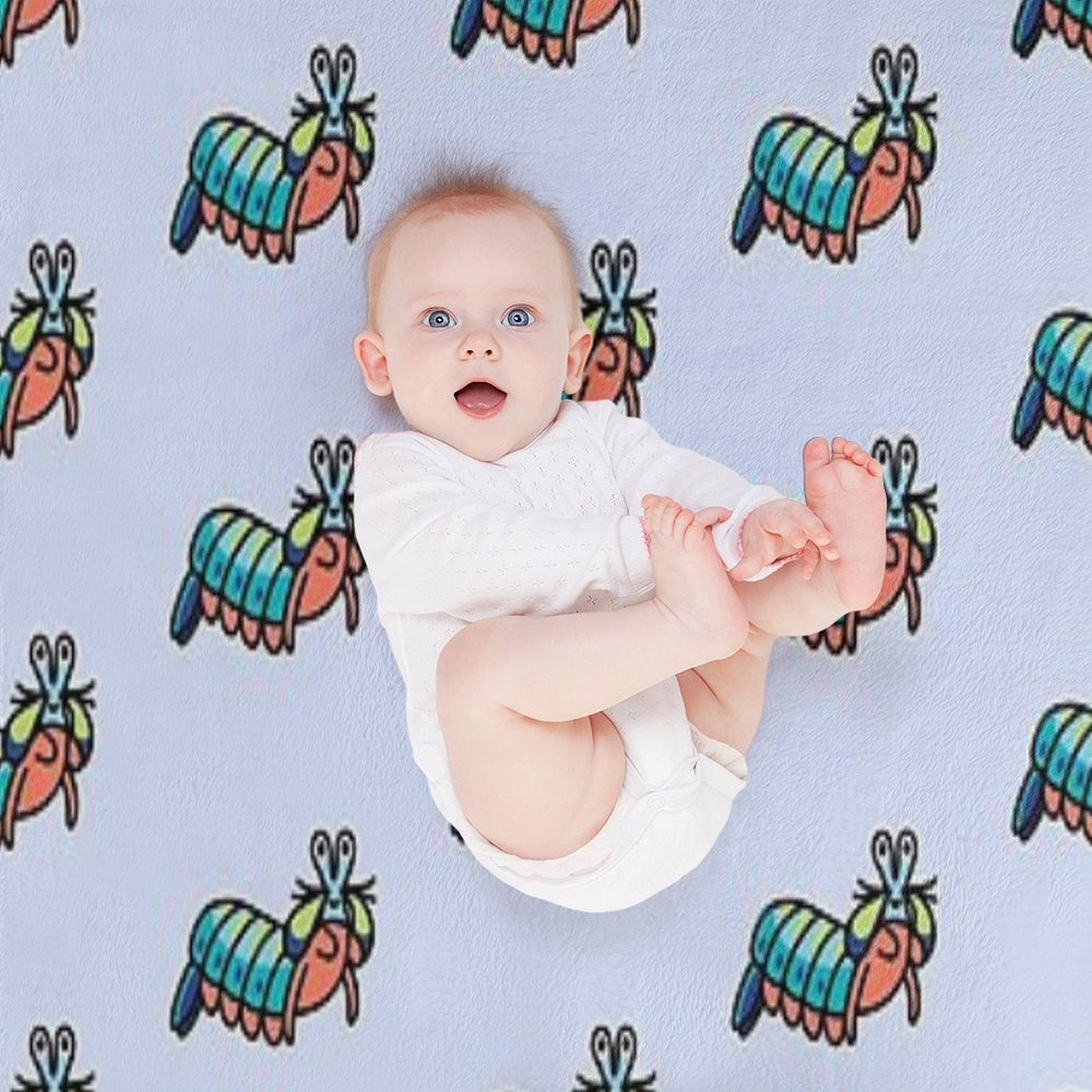 Mantis Shrimp Wrinkle-free Throw Blanket