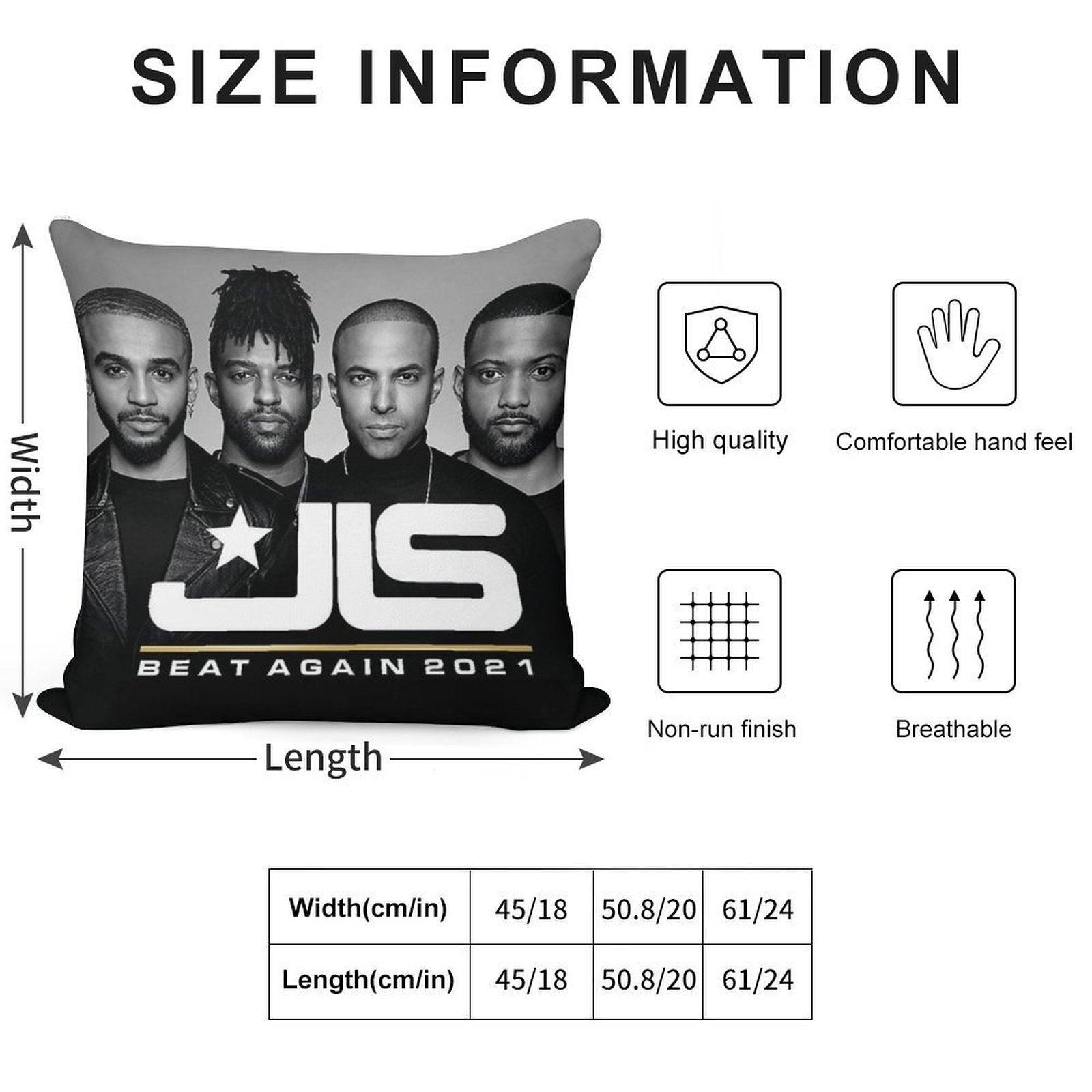 Beat JLS Again Tour 2021 Soft Gift Ready Throw Pillow