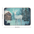 Winter Deer in The Snow Durable Bath Mat