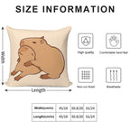 Hugging Capybaras Soft Easy Maintenance Throw Pillow