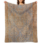 Antique Persian Kirman Rug Print Anti-pilling Throw Blanket