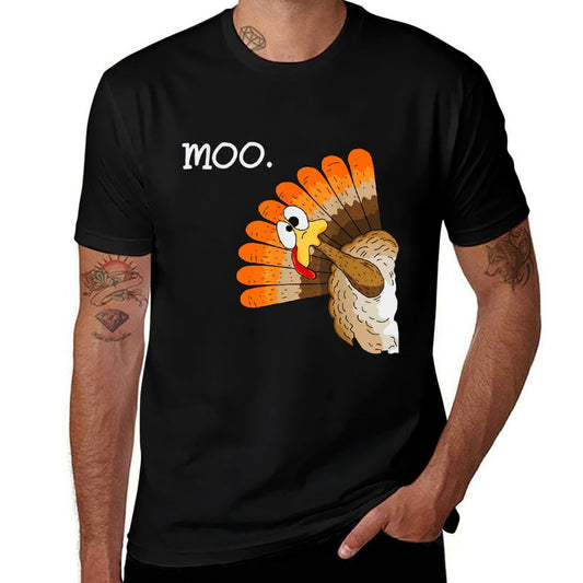 Turkey Moo Funny Thanksgiving  Versatile T-Shirt