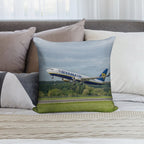 Ryanair Boeing 737-8AS Soft Shrink-Resistant Throw Pillow