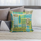 Tiki Time Luau Party Pattern Soft Easy Maintenance Throw Pillow